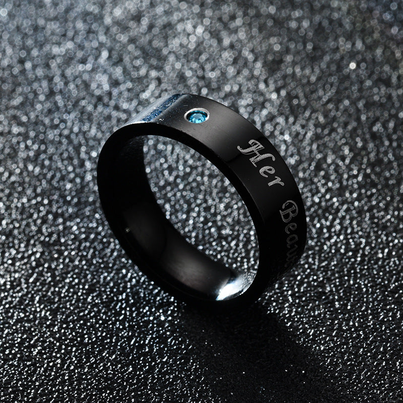 Custom Her Beauty His Wisdom Matching Rings Set