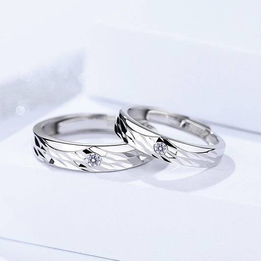 Unique Angel Wings Couple Promise Rings Set