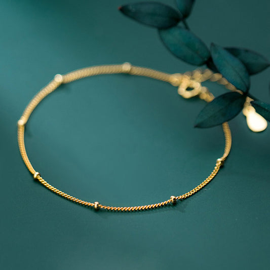 Duo Bead Chain Minimalist Bracelet