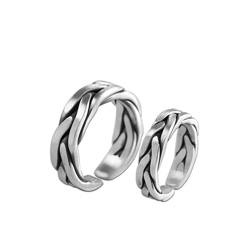 Braided Style Wedding Rings Set for two