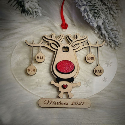 Custom Kids Names Christmas Tree Hanging Ornament