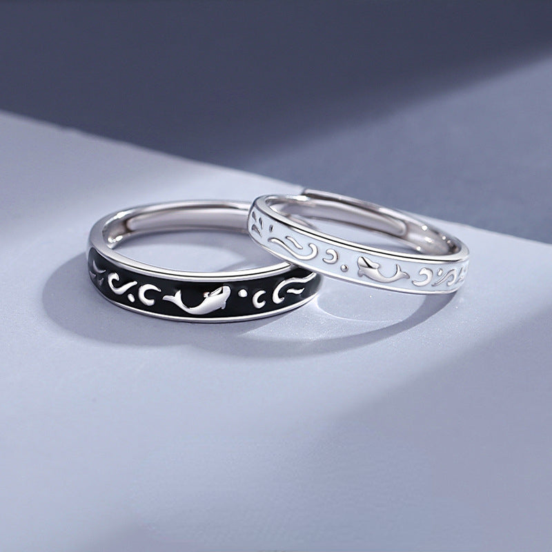 Ocean Theme Matching Couple Rings Set