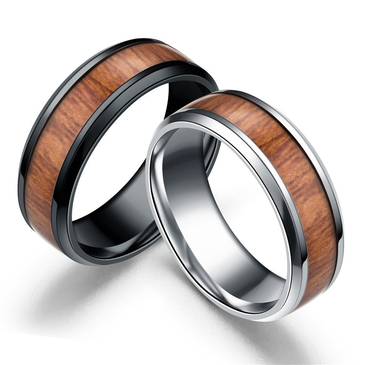 Engravable Wooden Matching Rings for Couples