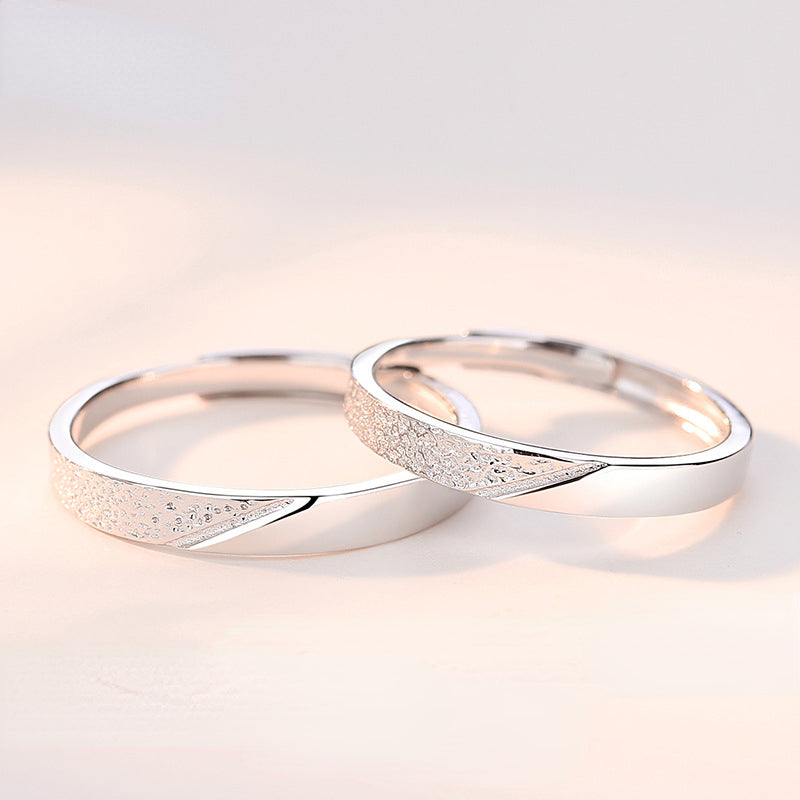 Engraved Matching Simple Wedding Rings Set