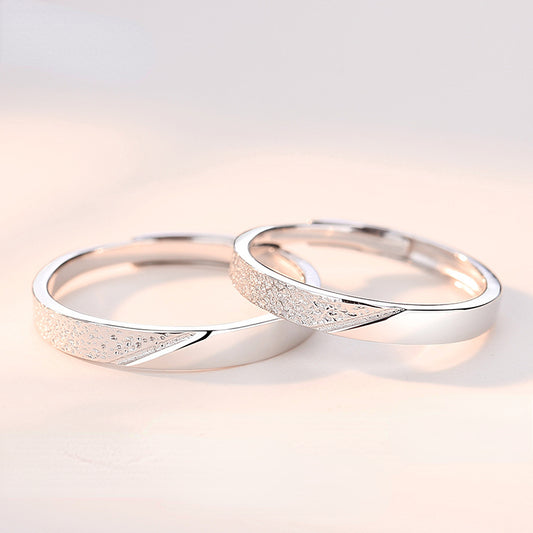 Engraved Matching Simple Wedding Rings Set
