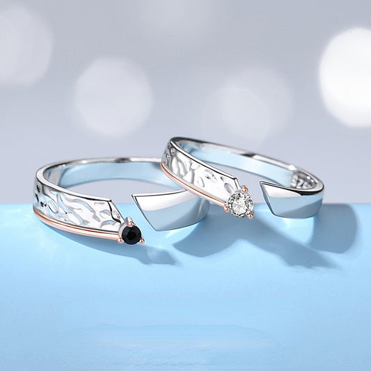 Engraved Hammered Matching Wedding Bands