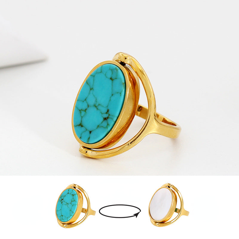 Engravable Flip Side Reversible Ring