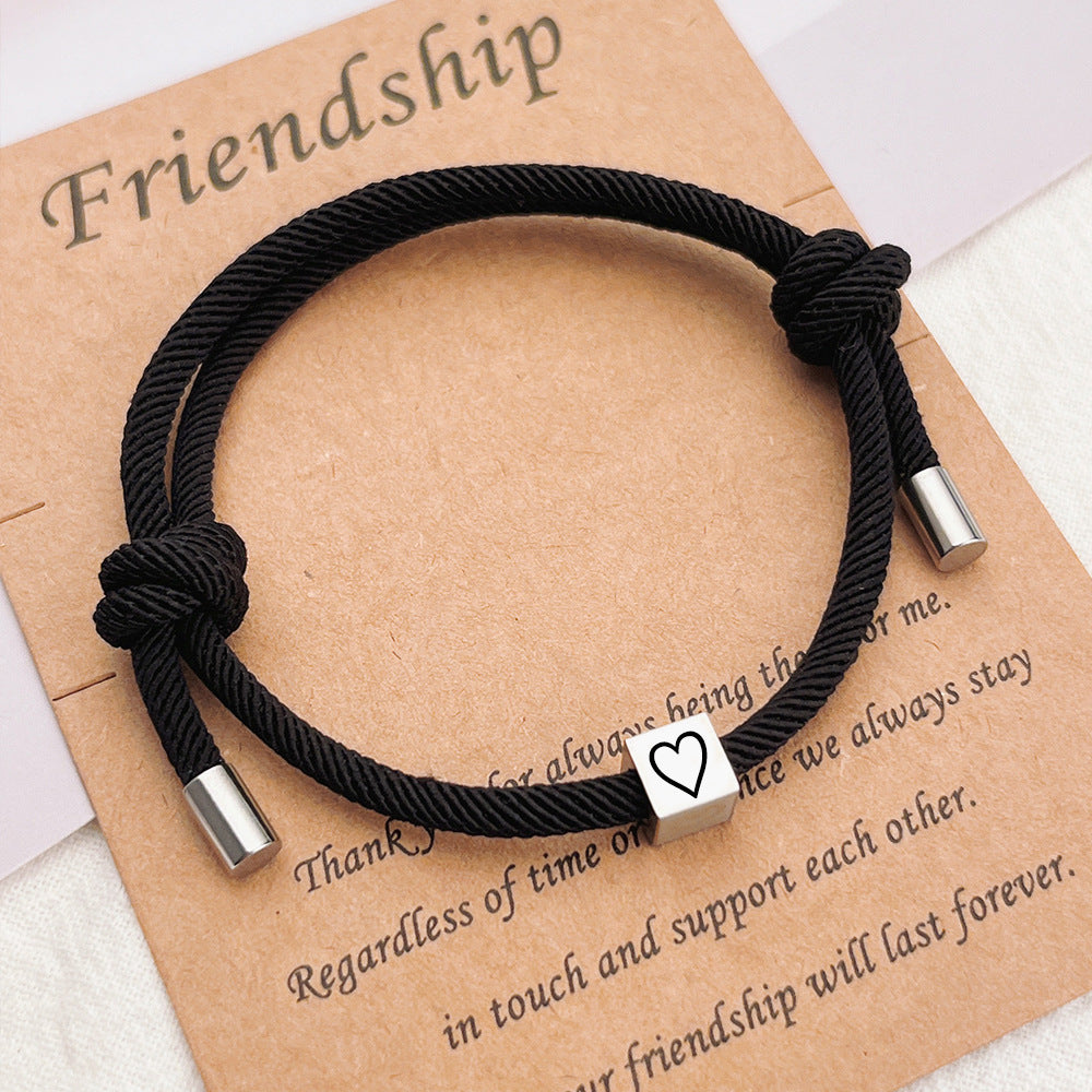 Couple Name Initials Matching Bracelets for Couples