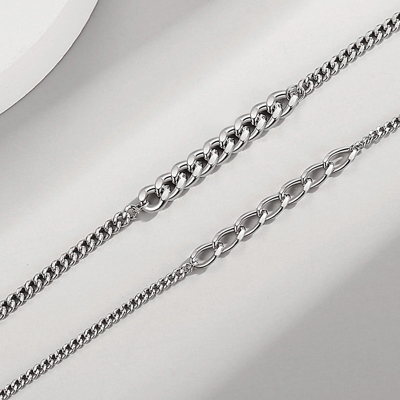 Mix Chains Couple Bracelets Set for two