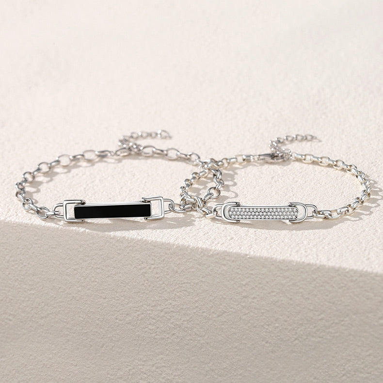 Hidden Message Couple Bracelets Set for two