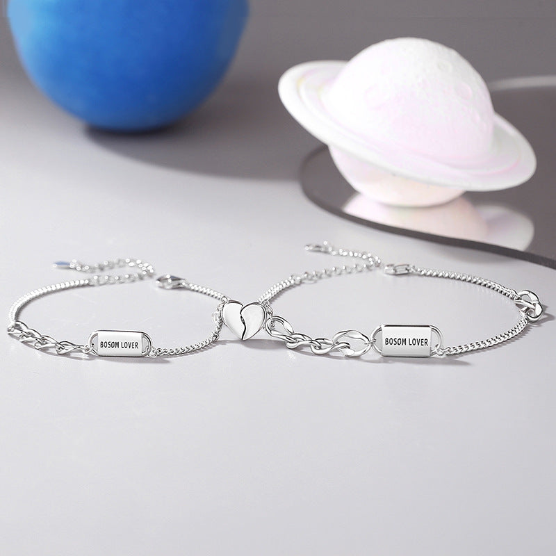 Magnetic Hearts Relationship Bracelets for Couples