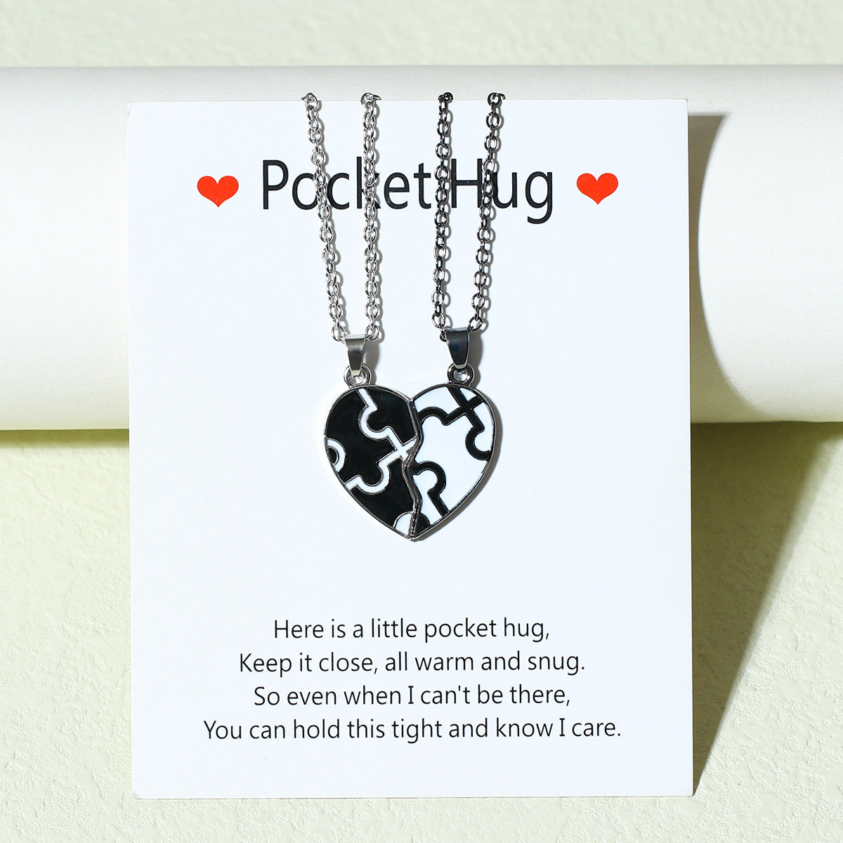 Half Hearts Necklaces Gift Set for Couples