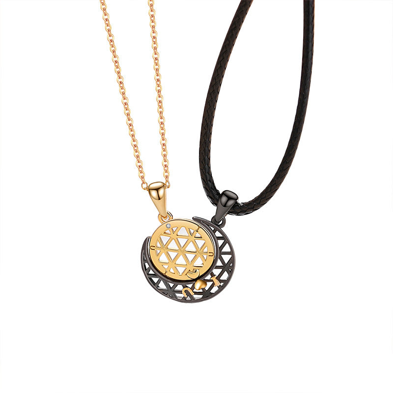 Sun and Moon Couple Necklaces Jewelry Set