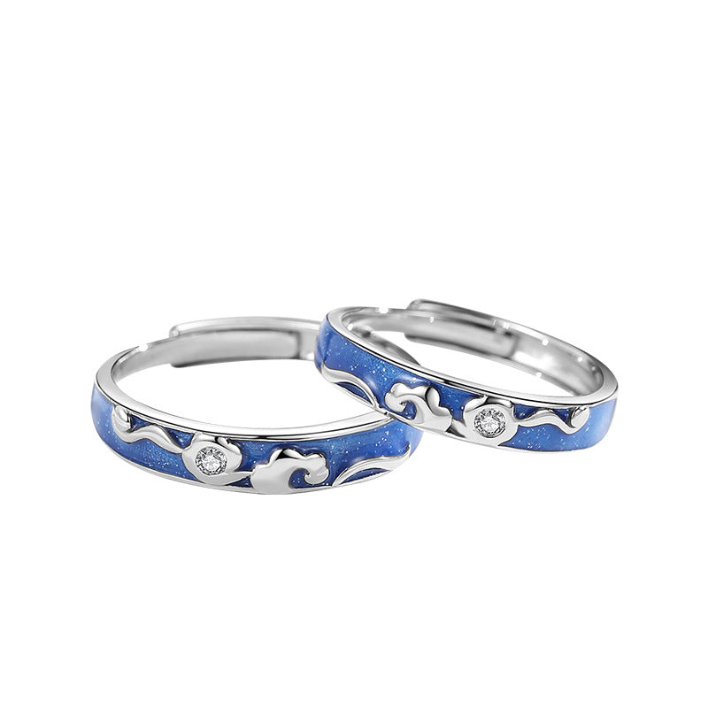 Custom Engraved Matching Wedding Bands for Couple