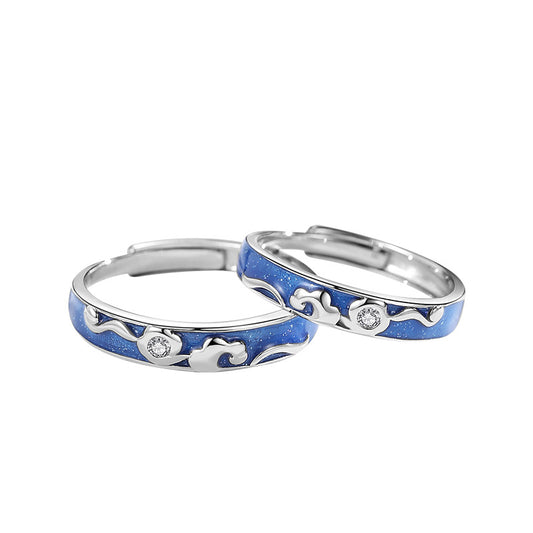 Custom Engraved Matching Wedding Bands for Couple