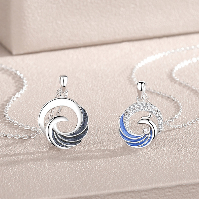 Dragon Phoenix Matching Necklaces Set