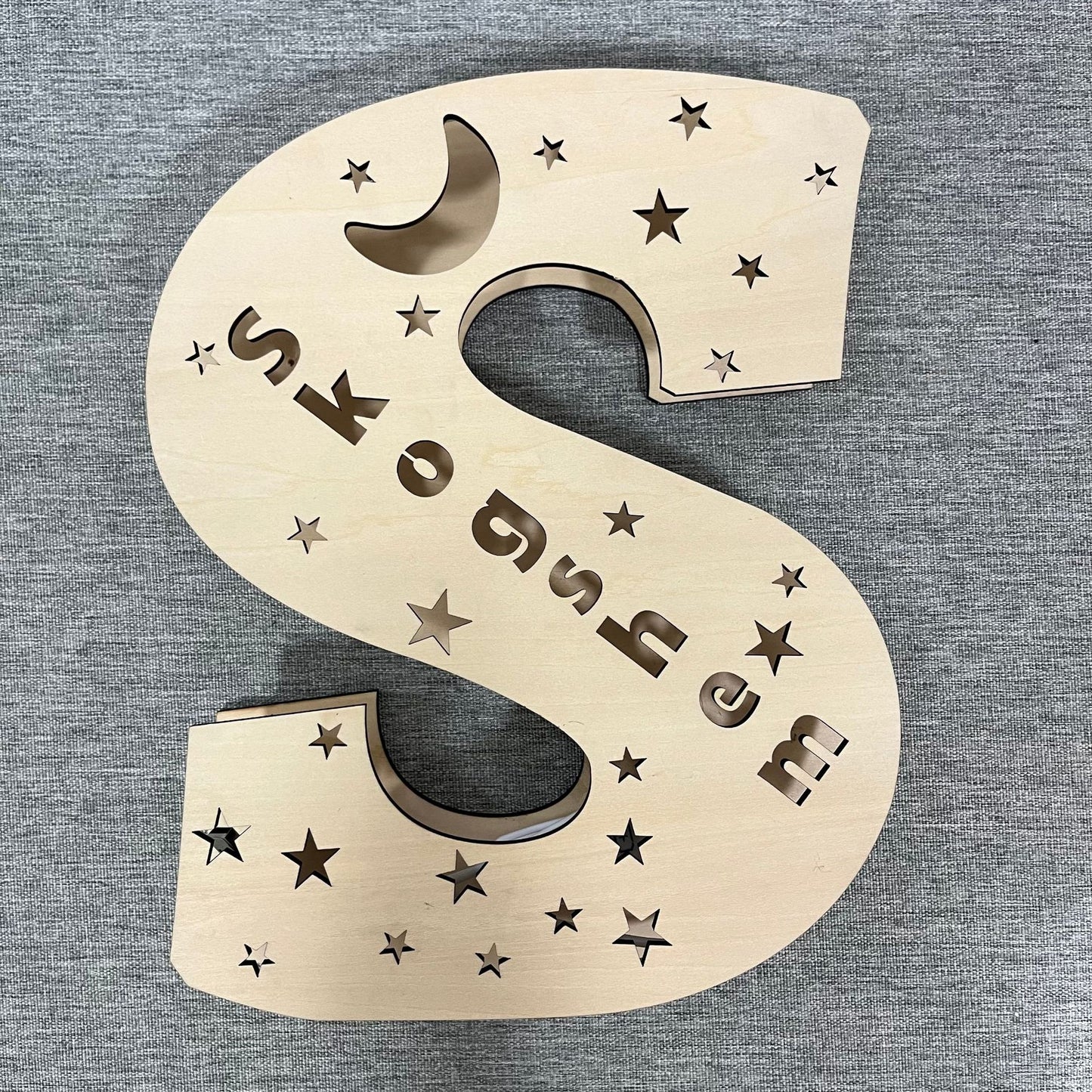 Personalized Name Wooden Lamp Gift