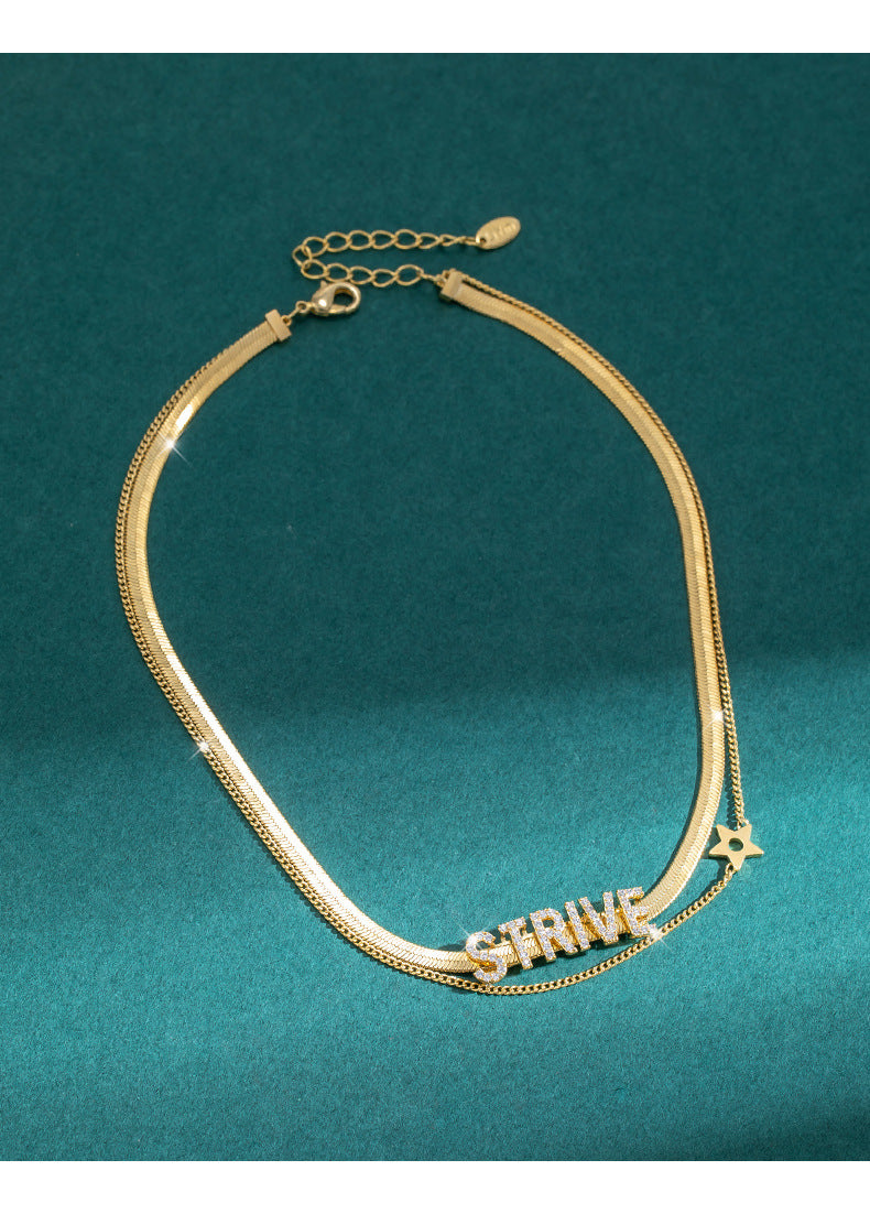 Strive Inspirational Choker Necklace Jewelry