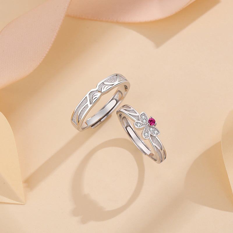 Engravable Cute Romantic Rings for Couples