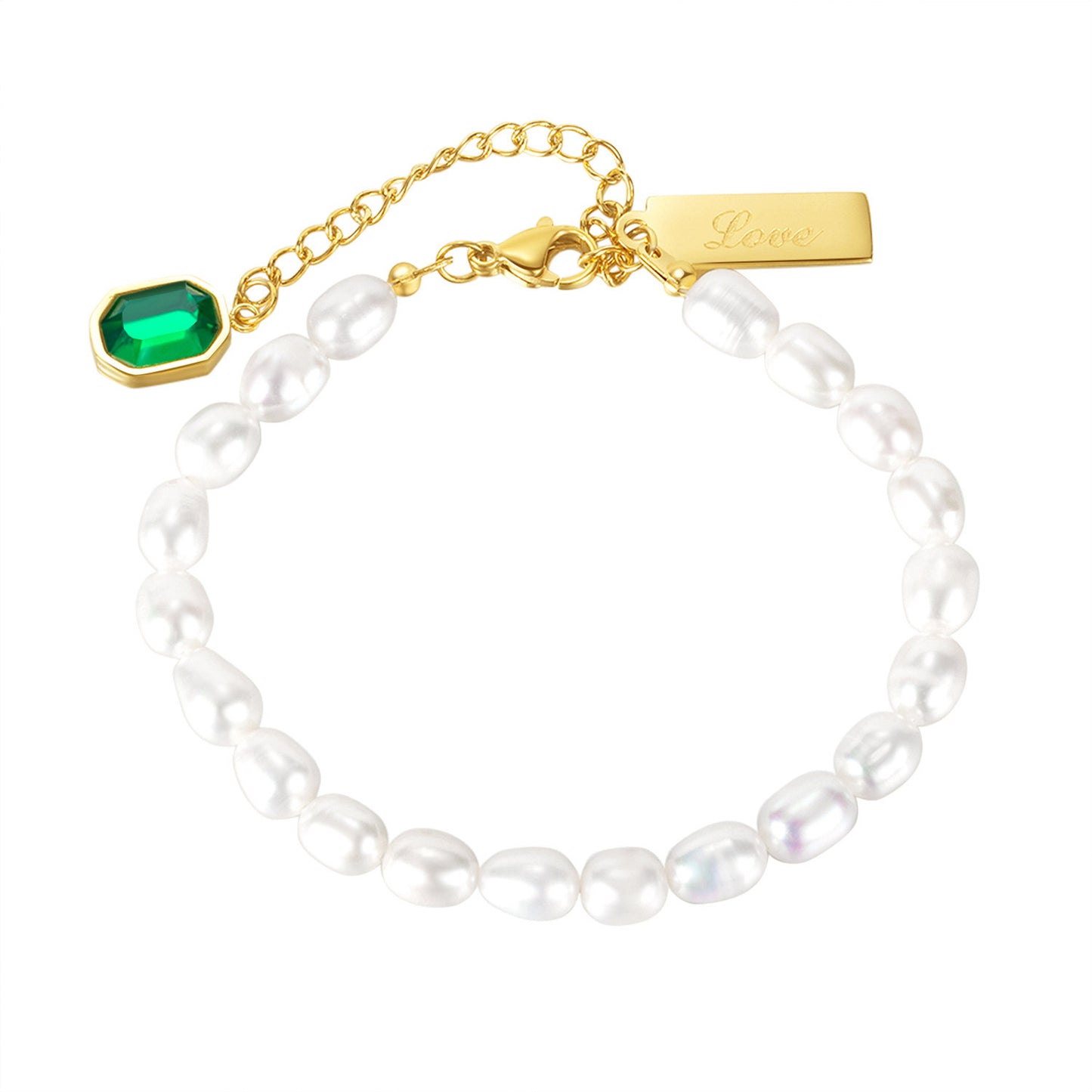 Love Charm Natural Pearl Bracelet