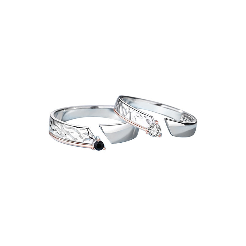 Engraved Hammered Matching Wedding Bands