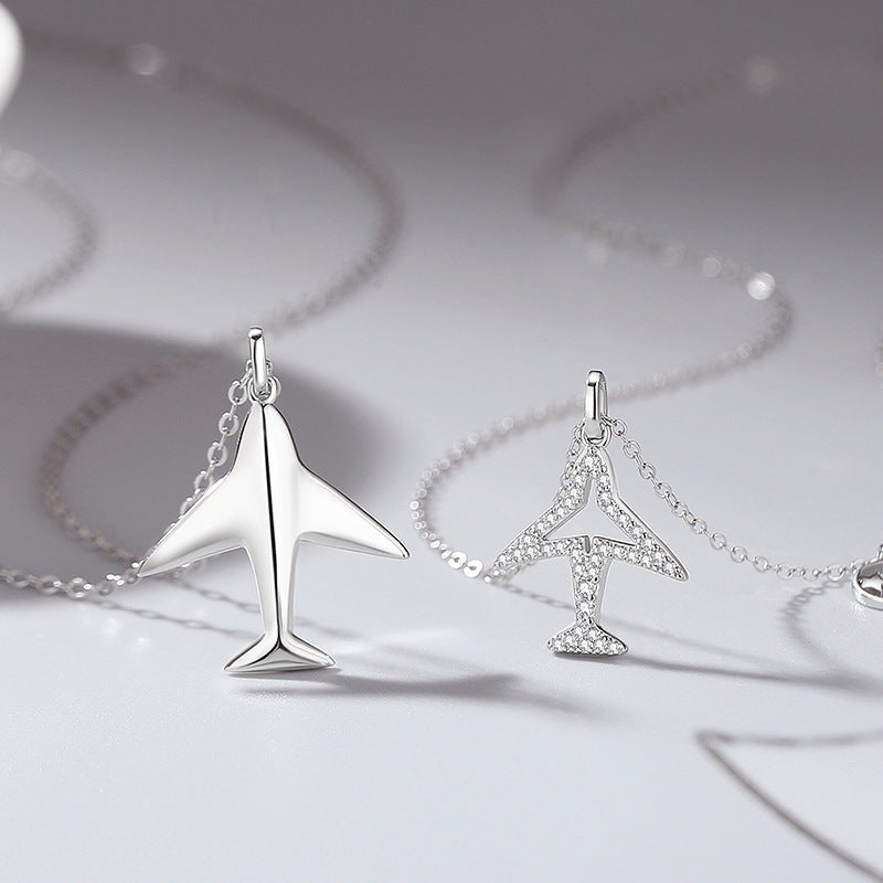 Matching Airplanes Necklaces Set for Couples