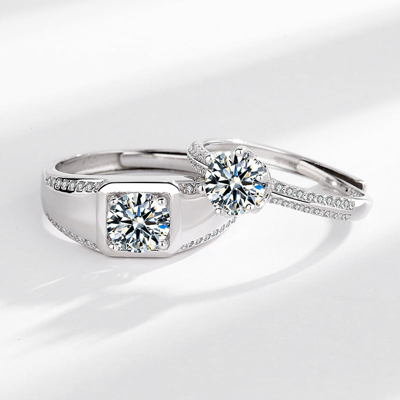 Custom Pave Setting Engagement Rings Set