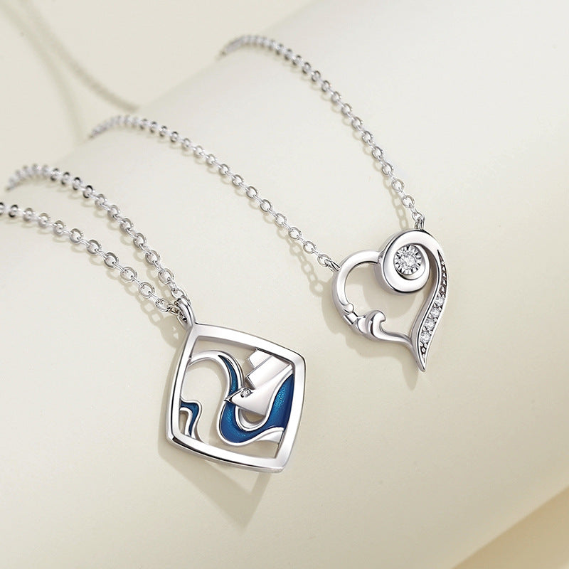 Matching Ocean Necklaces Set for Couples