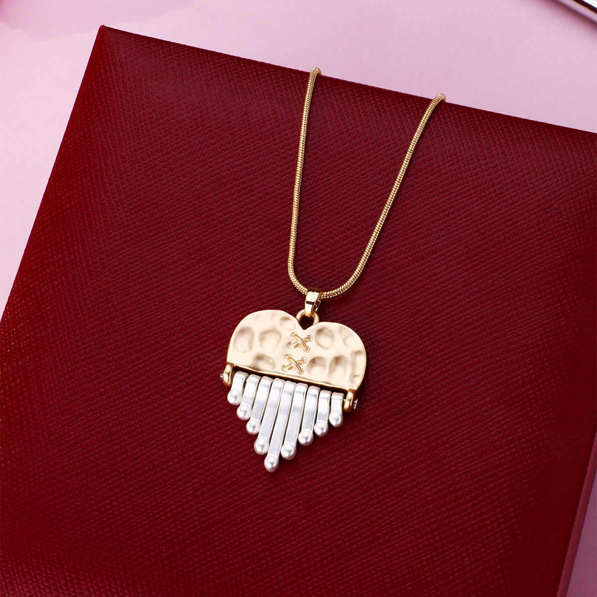 Matching Hearts Necklaces Set for Couples
