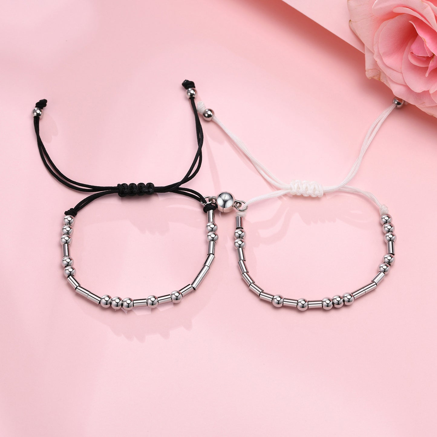 I Love You Morse Code Couple Bracelets Set