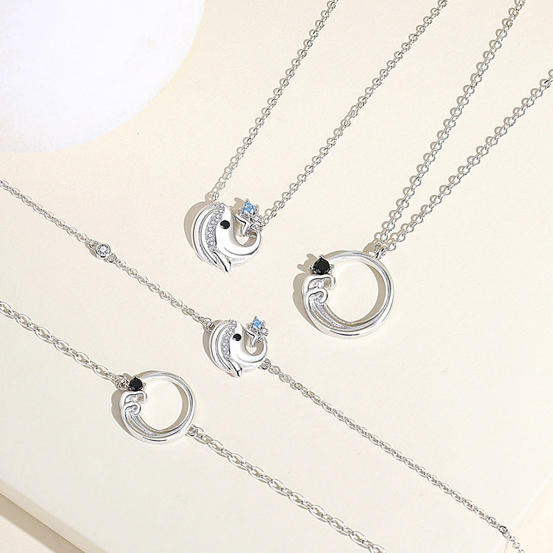 Matching Ocean Theme Couple Necklaces Set