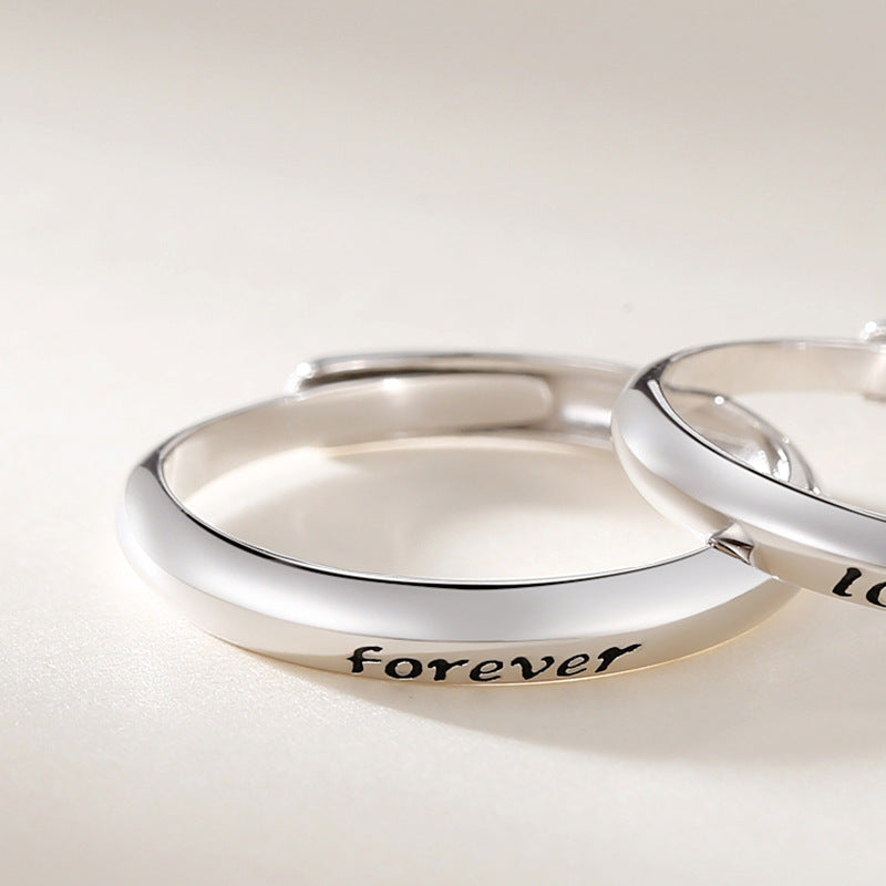 Personalized Forever Love Promise Rings for Couple