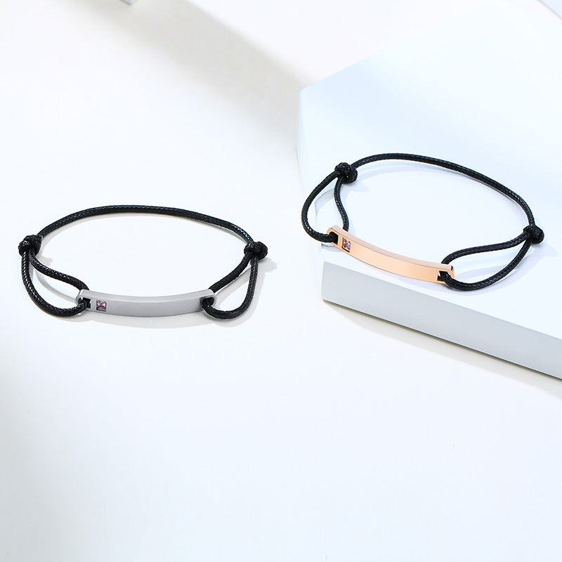 Custom Engravable Matching Bracelets for Couples