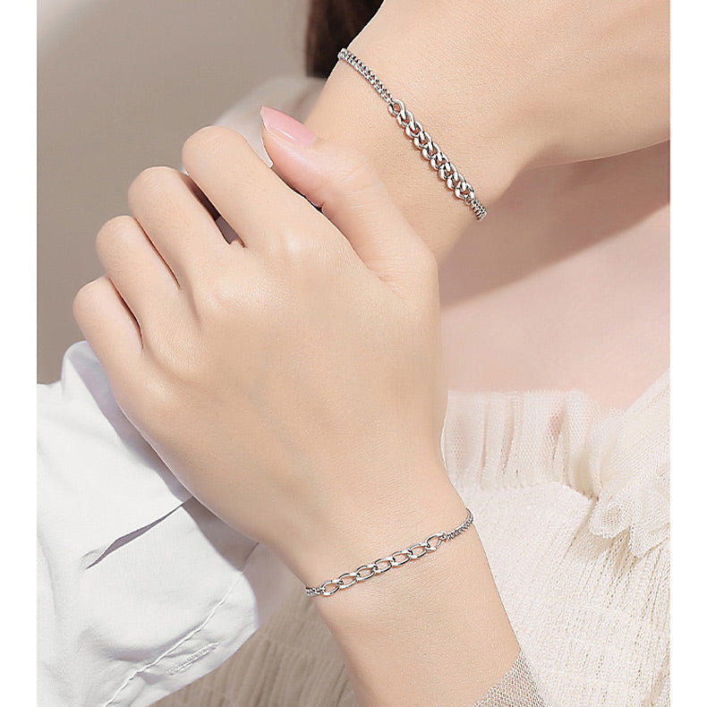 Mix Chains Couple Bracelets Set for two