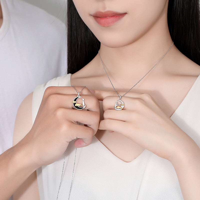 Romantic Long Distance Relationship Necklaces Set