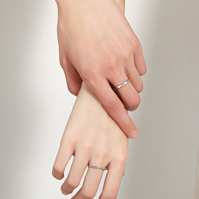 Custom Matching Swirl Rings Set for Couples