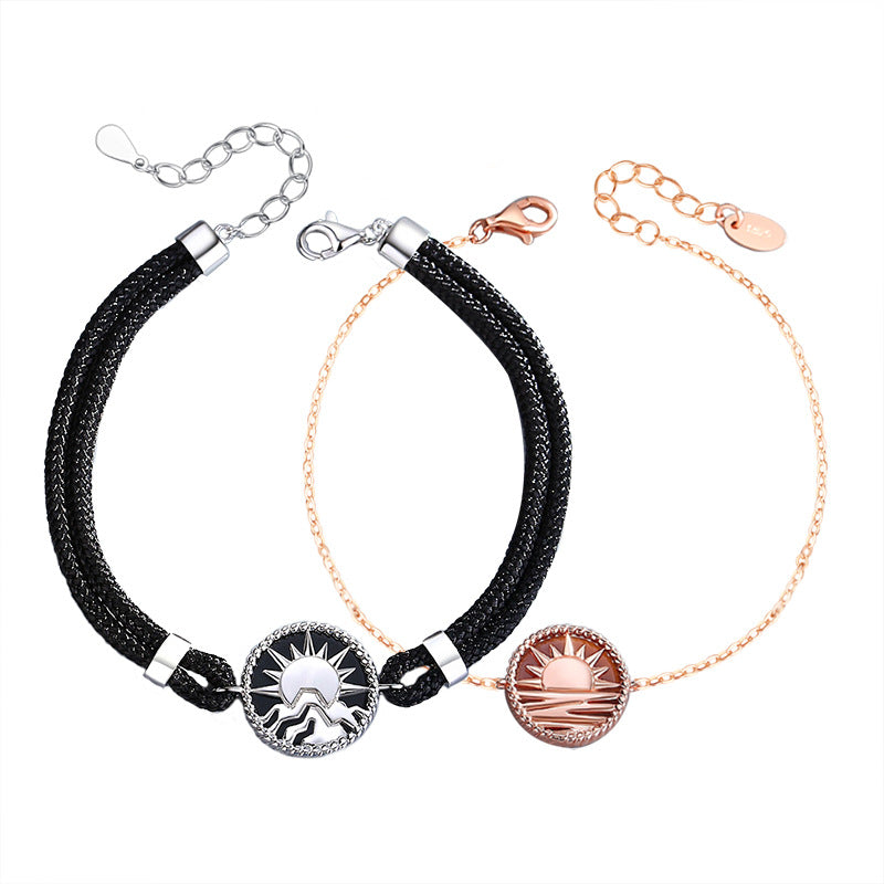 Ocean Mountain Bf Gf Couple Bracelets Set Loforay.com