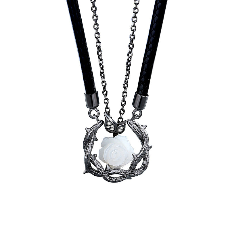 Matching Thornes and Rose Lovers Jewelry Gift