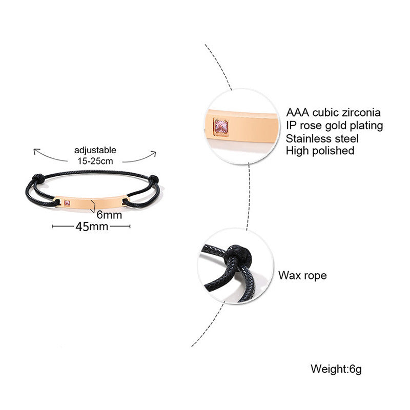 Custom Engravable Matching Bracelets for Couples
