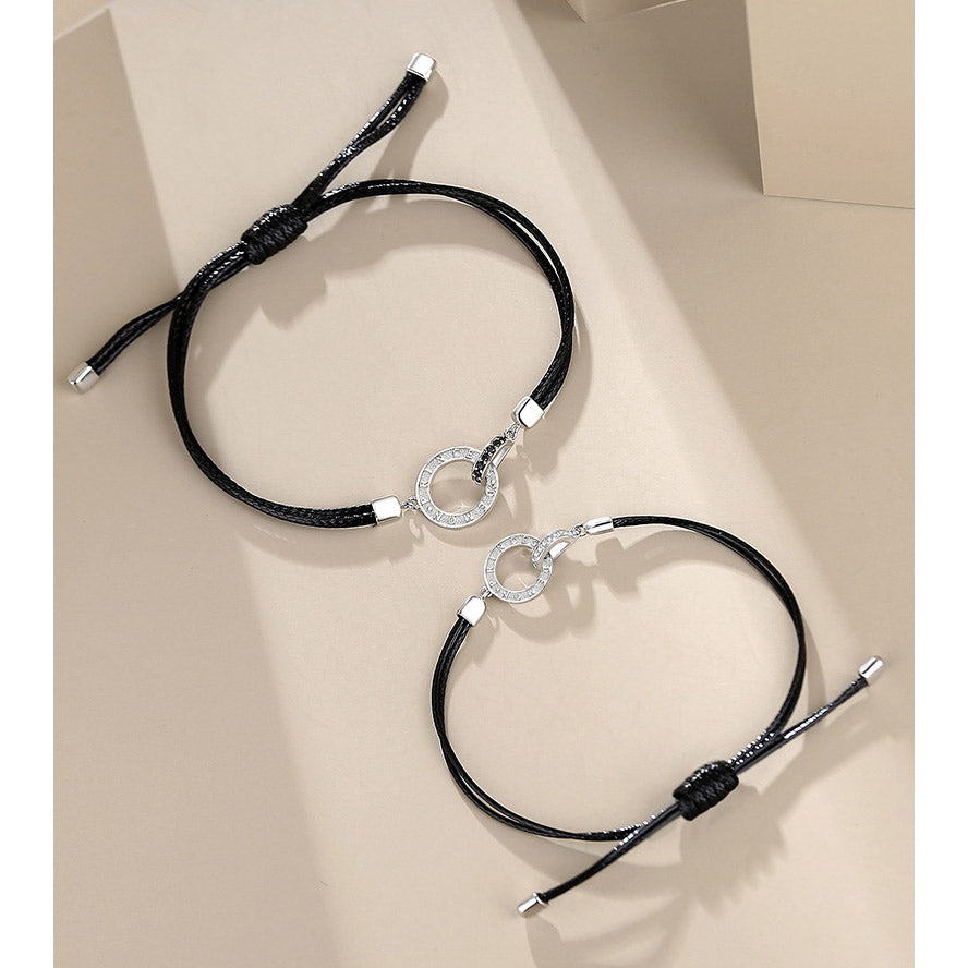 Interlocking Charms Couple Promise Bracelets