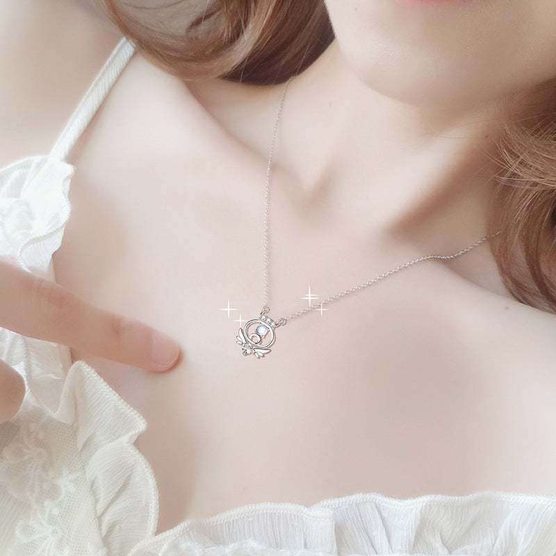 Angel and Demon Cute Couple Necklaces Set