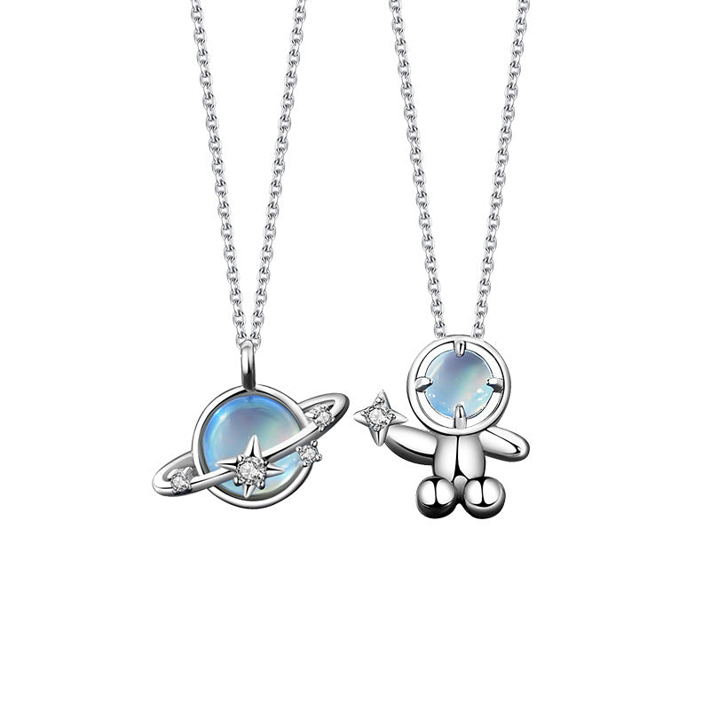 Romantic Spaceman Necklaces for Girlfriend Boyfriend Loforay.com