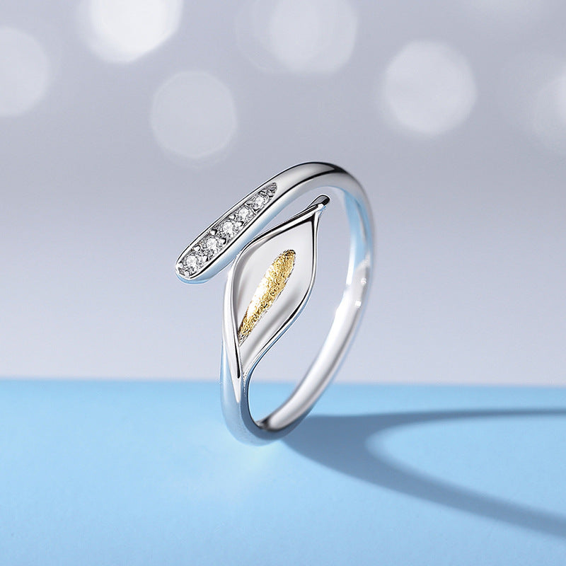 Matching Lily Pair Promise Rings Set for Two
