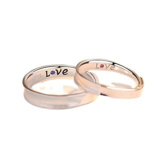 Matte Finish Engravable Wedding Bands for Couple