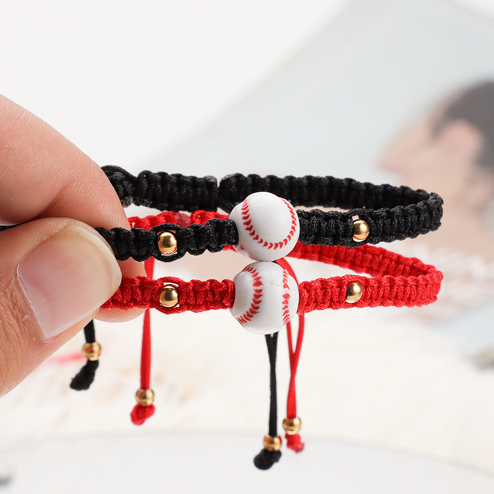 Custom Name Bracelets Set for Baseball Lovers