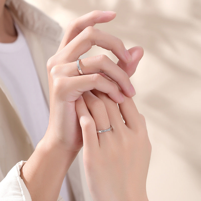 Engravable Matching Pair Rings Set for Couples