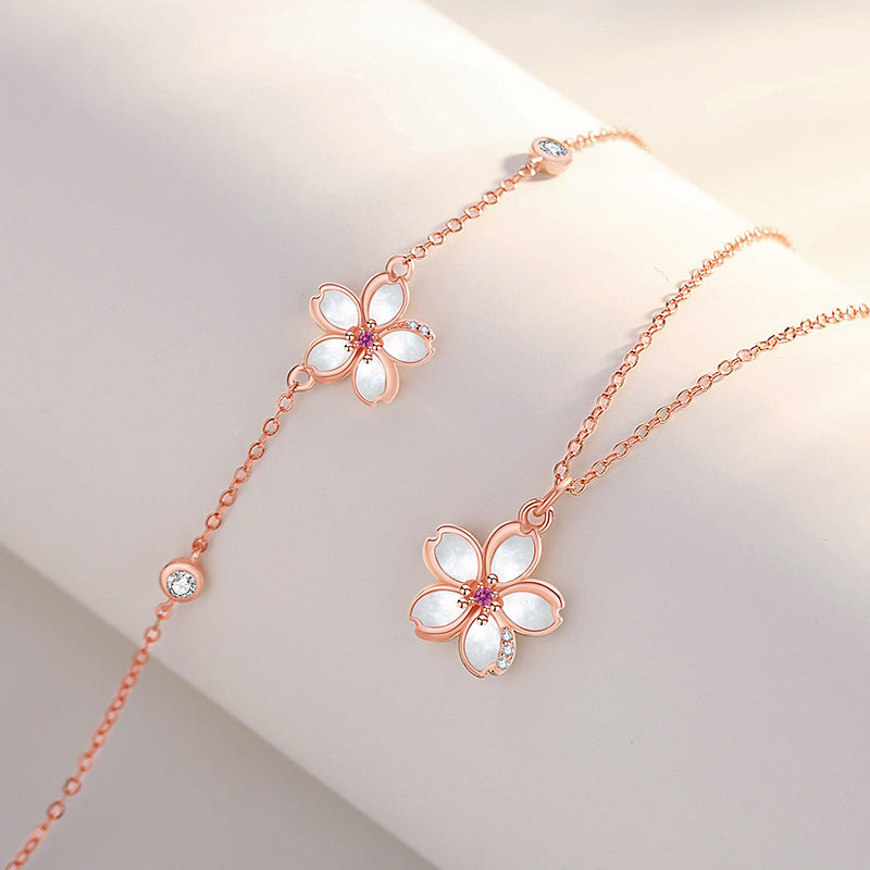 Cherry Flower Necklace for Girls
