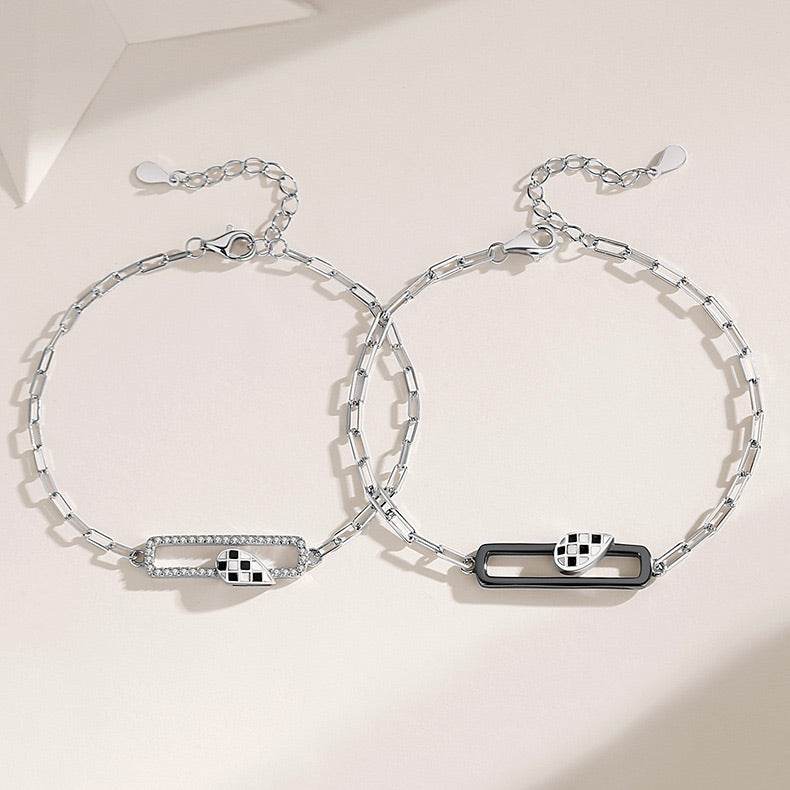 Magnetic Hearts Couple Bracelets Set for two
