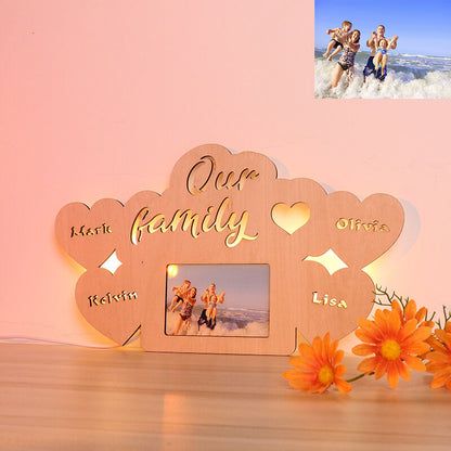 Personalized Family Name Lamp Gift for Mom