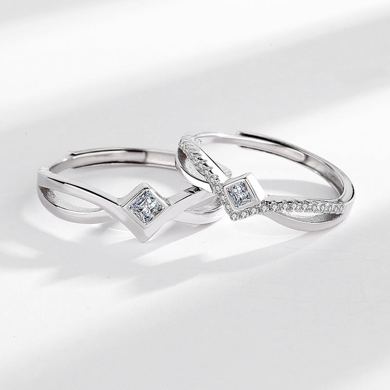 Matching Crown Couple Anniversary Rings
